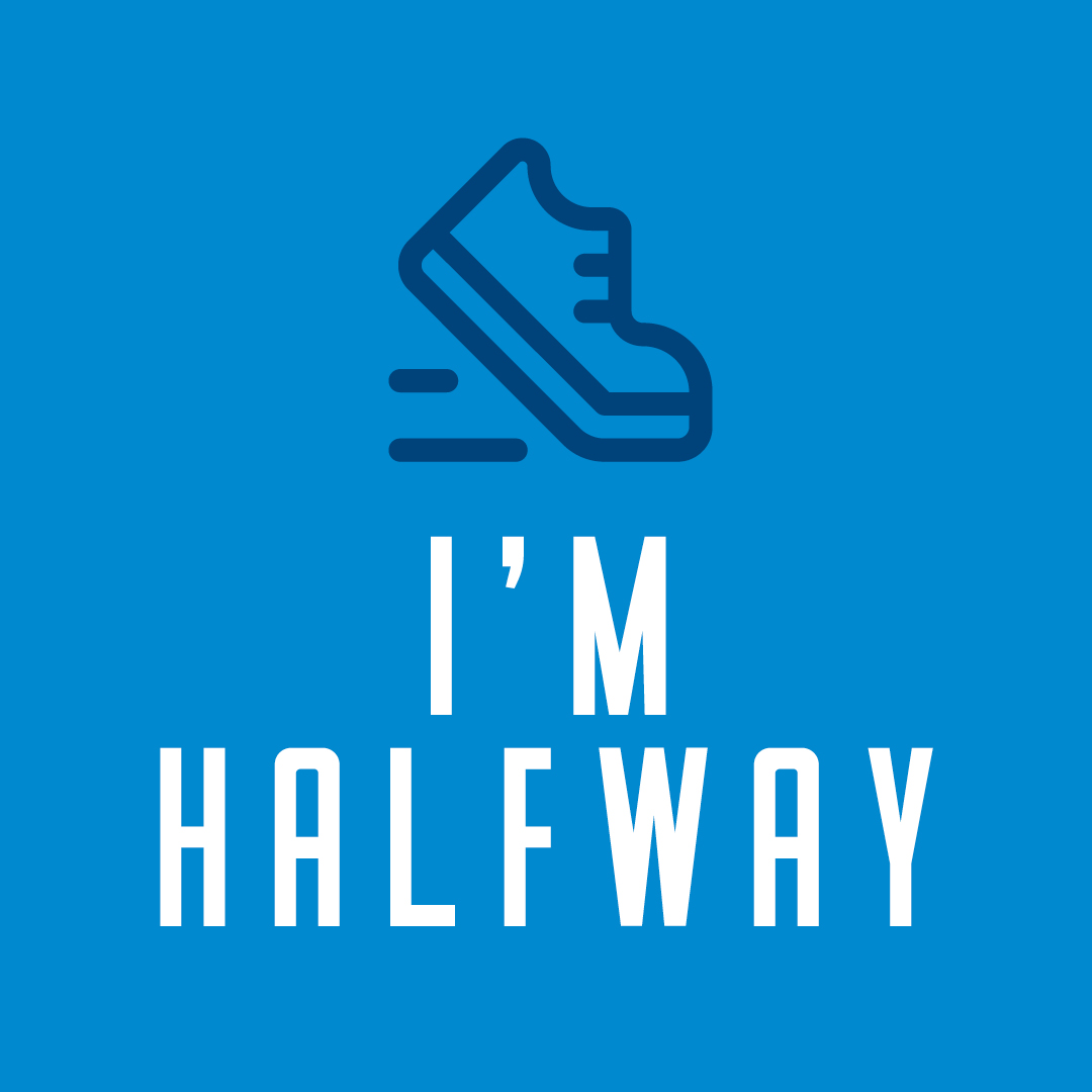 Social Post - I'm halfway!